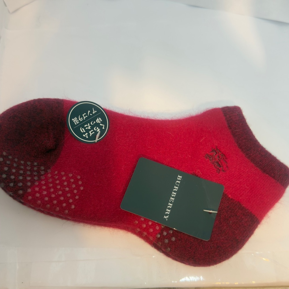 Burberry Deep Red Casual wool Socks - Picture 3 of 8